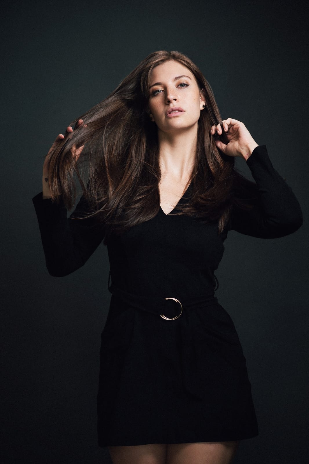 Retrato artístico de Diana Progatsky, actriz bilingüe